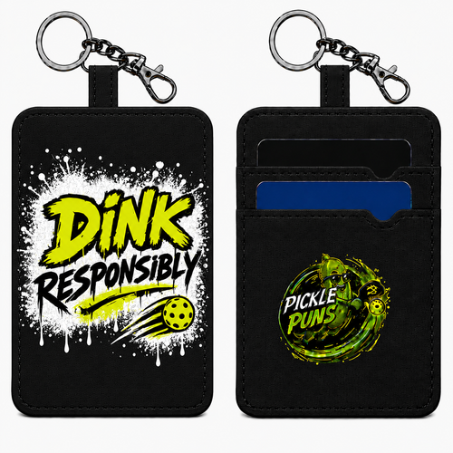 Card Holder Key Ring ~ Dink Responsibly
