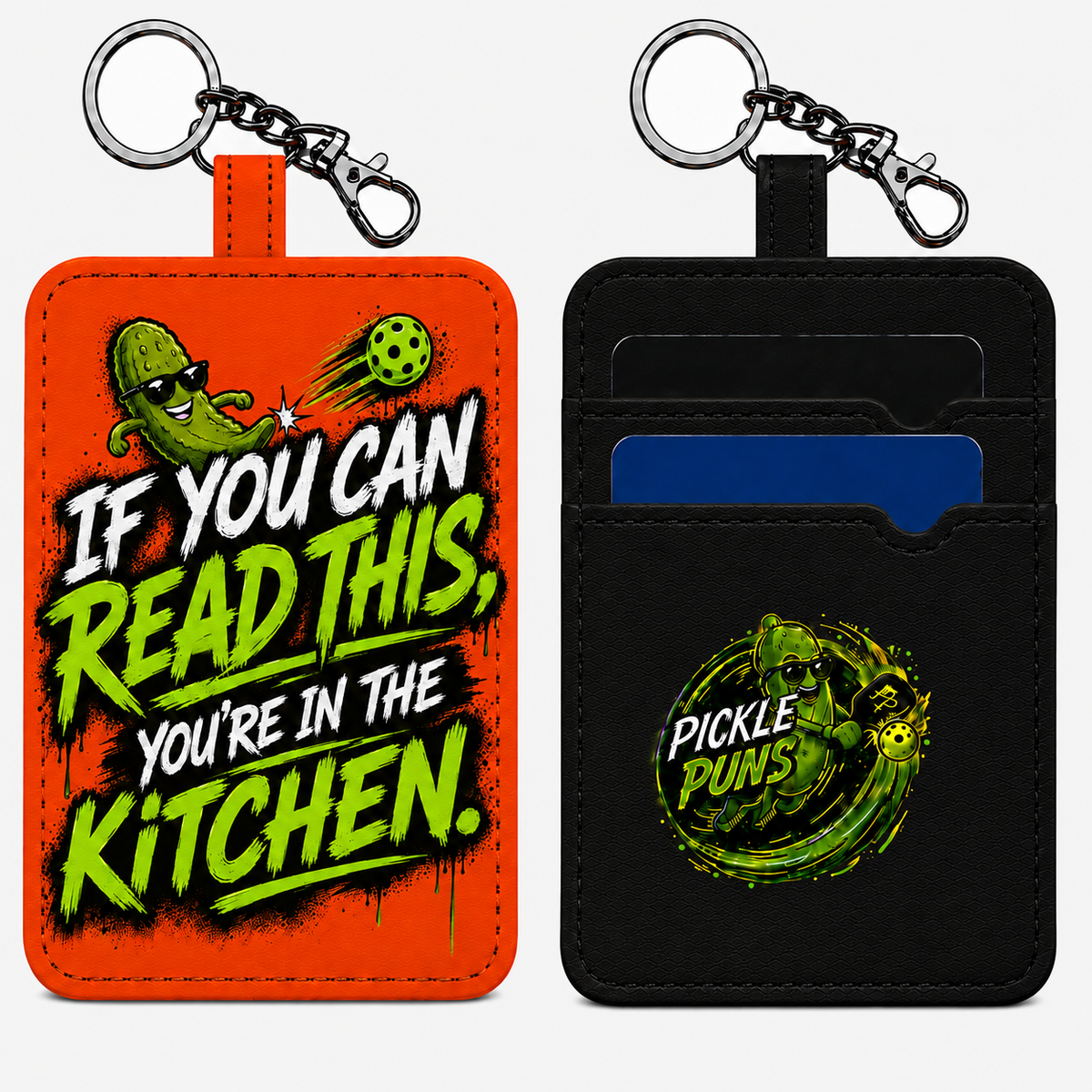 Card Holder Key Ring ~ If You Can Read This You're In The Kitchen