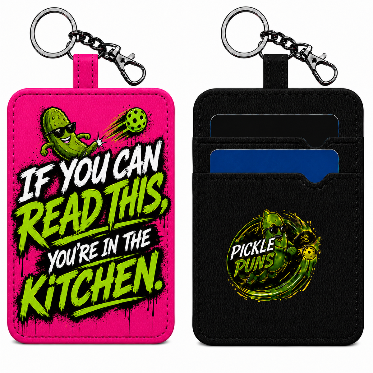 Card Holder Key Ring ~ If You Can Read This You're In The Kitchen