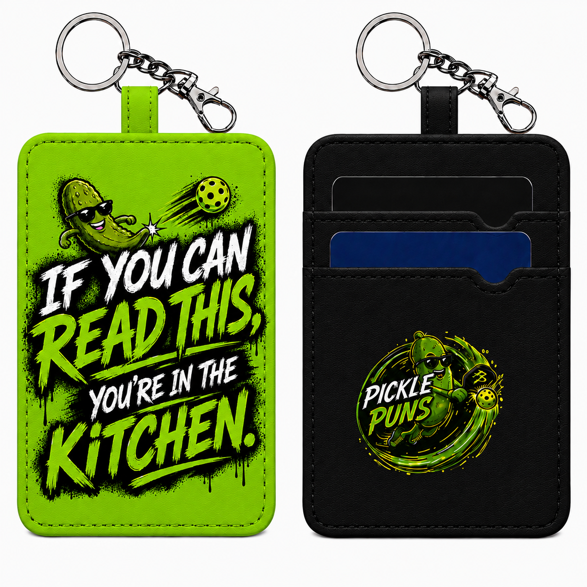 Card Holder Key Ring ~ If You Can Read This You're In The Kitchen