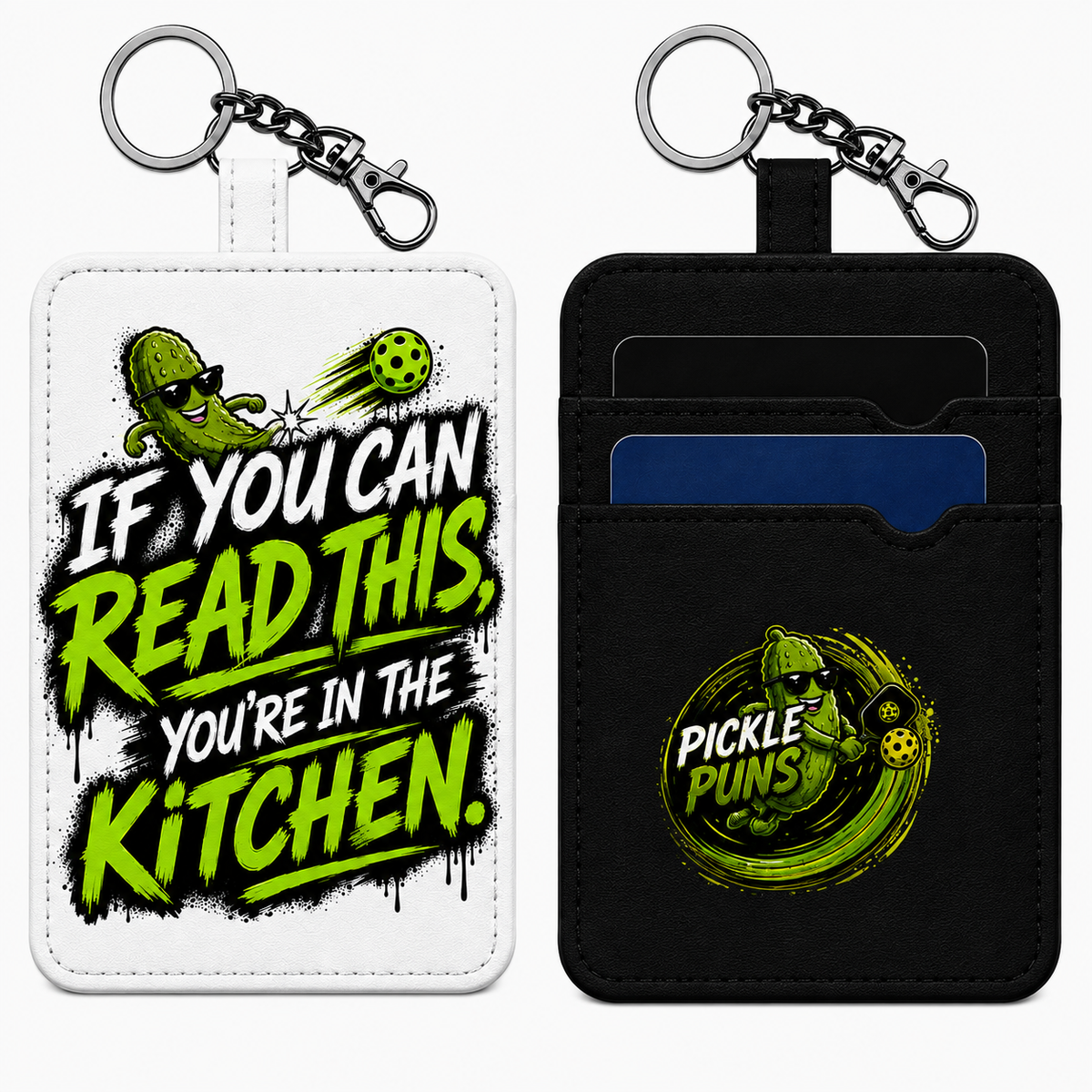 Card Holder Key Ring ~ If You Can Read This You're In The Kitchen