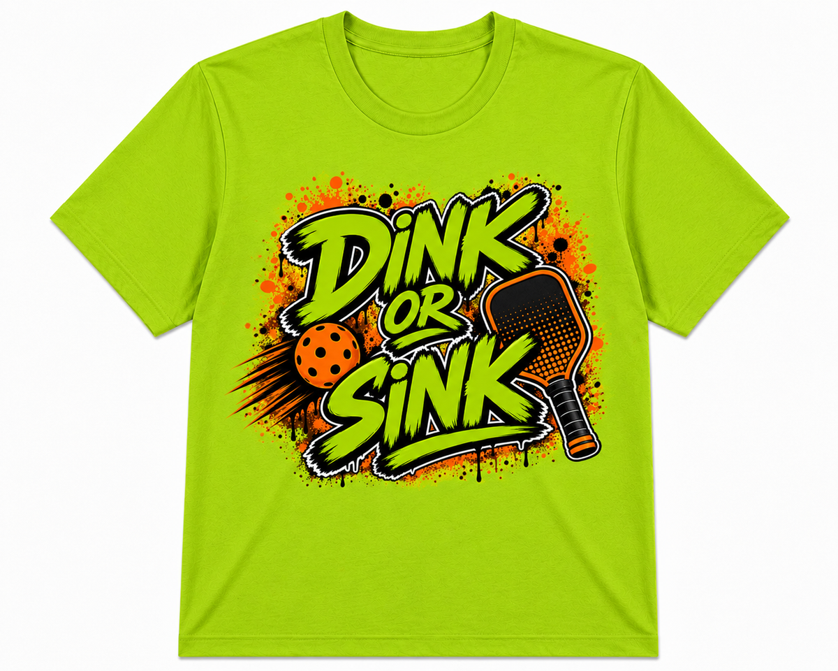Short Sleeve Polyester Sports Shirt ~ Dink or Sink