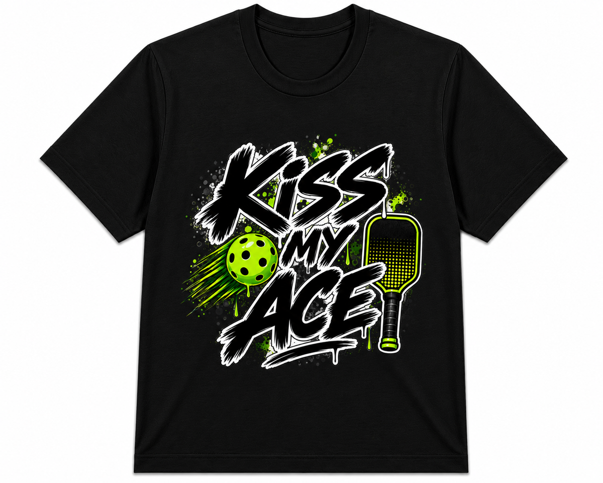 Short Sleeve Polyester Sports Shirt ~ Kiss My Ace