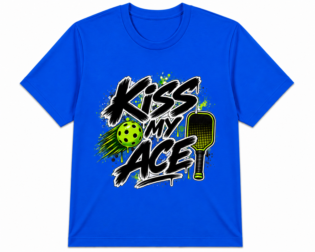 Short Sleeve Polyester Sports Shirt ~ Kiss My Ace