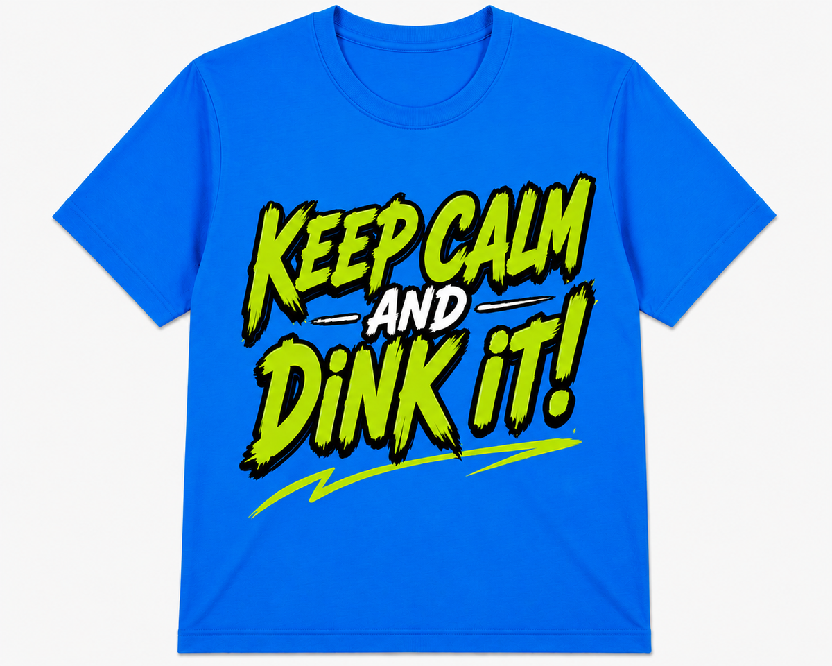 Short Sleeve Polyester Sports Shirt ~ Keep Calm And Dink It