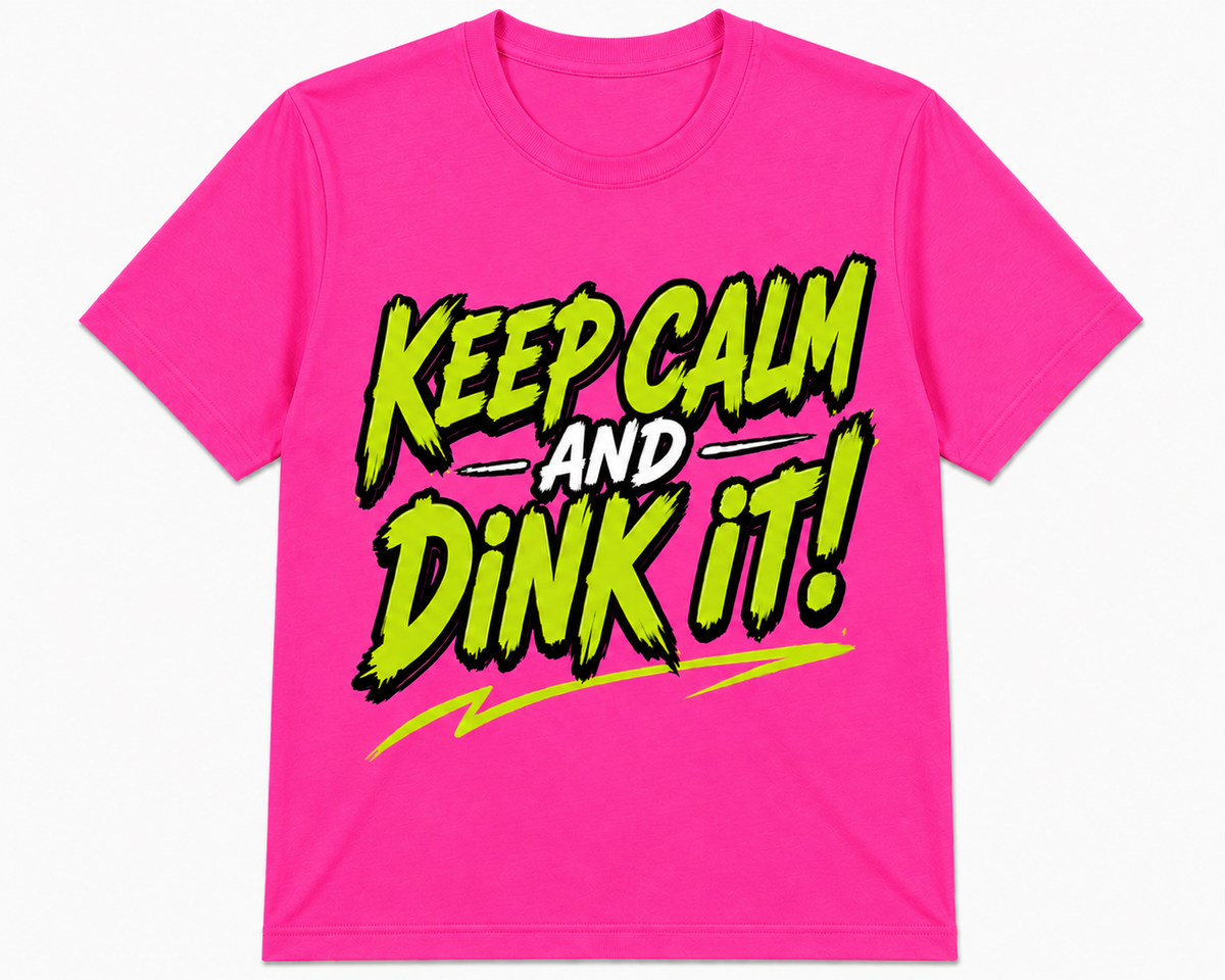 Short Sleeve Polyester Sports Shirt ~ Keep Calm And Dink It