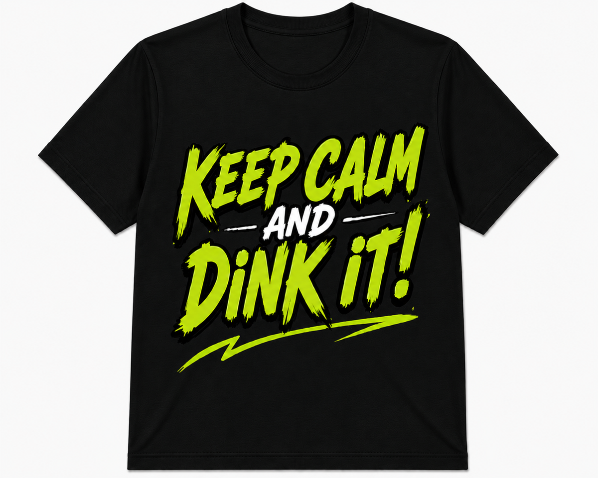 Short Sleeve Polyester Sports Shirt ~ Keep Calm And Dink It