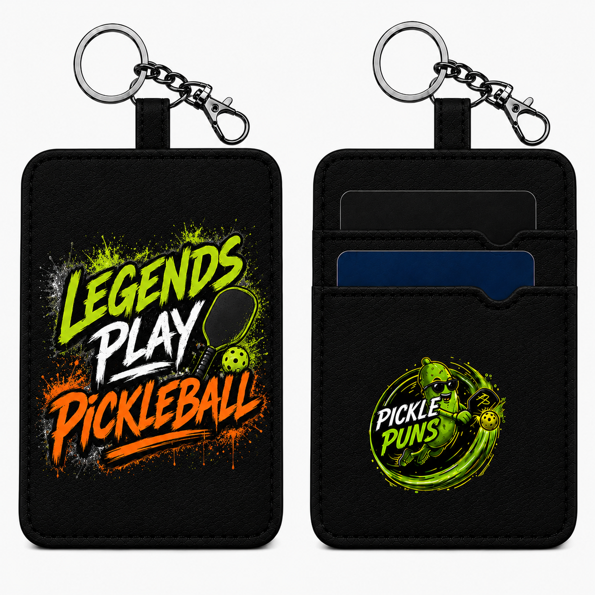 Card Holder Key Ring ~ Legends Play Pickleball