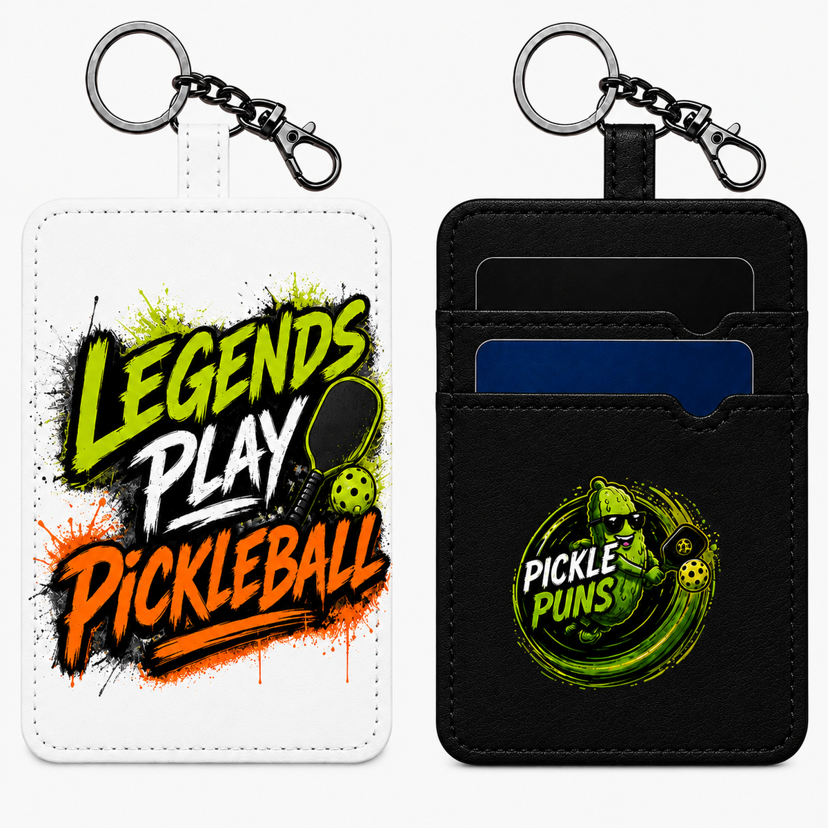 Card Holder Key Ring ~ Legends Play Pickleball