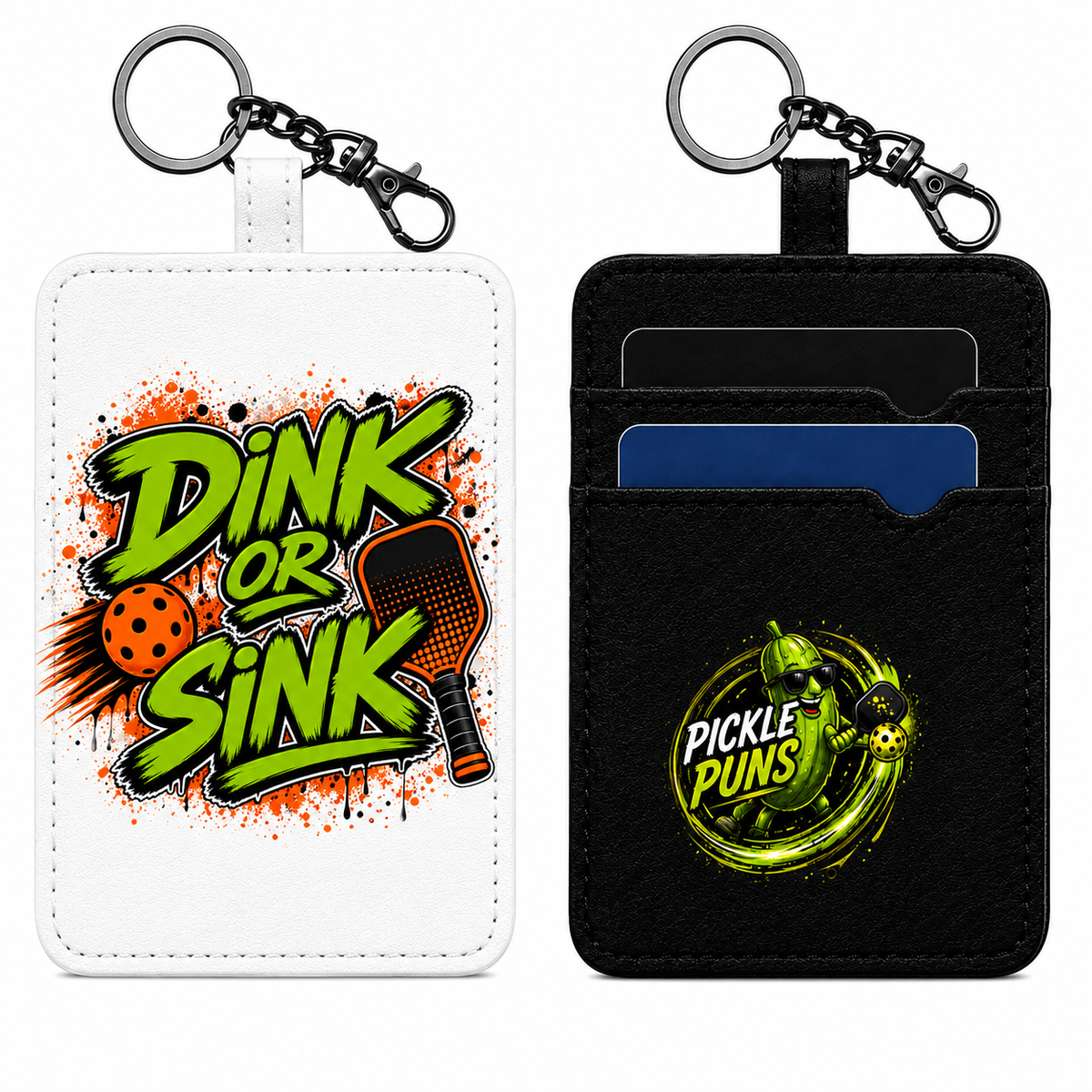 Card Holder Key Ring ~ Dink Or Sink