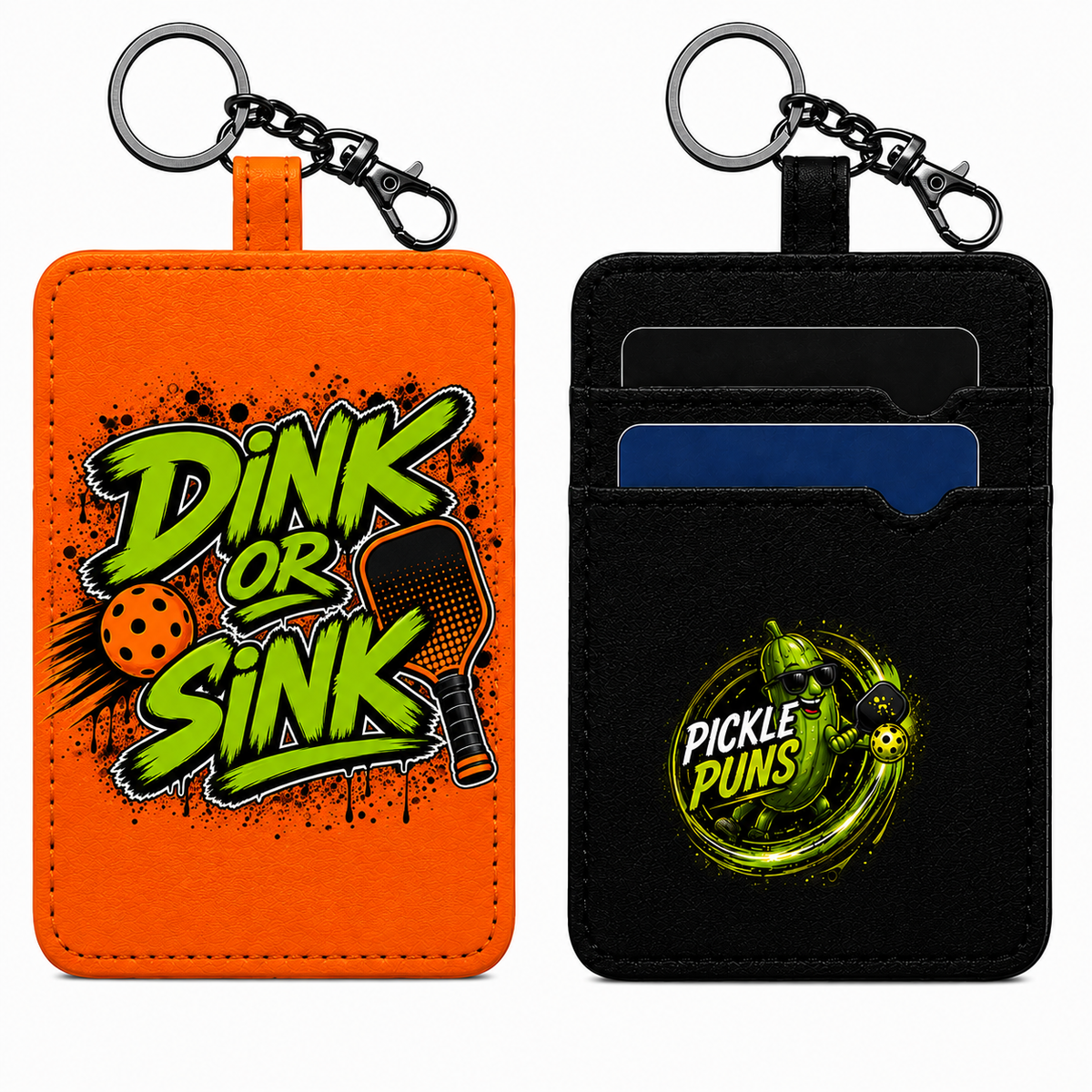 Card Holder Key Ring ~ Dink Or Sink