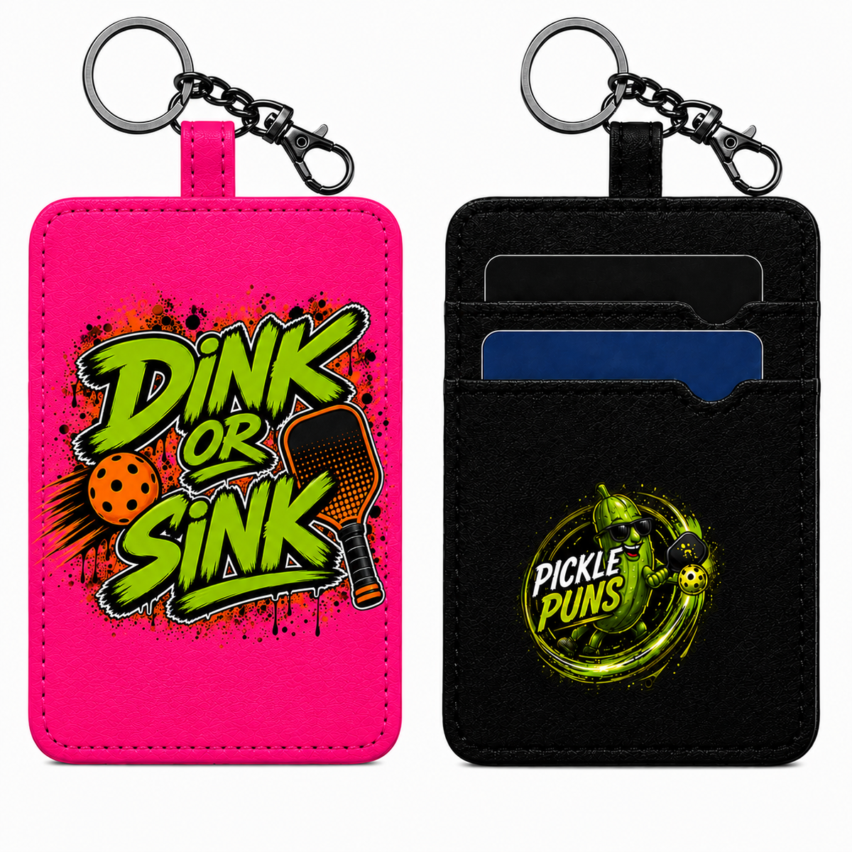 Card Holder Key Ring ~ Dink Or Sink